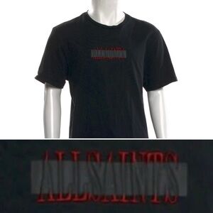 ❤️LAST CHANCE ALL SAINTS ✨ strike thru branded tee shirt | Sz S